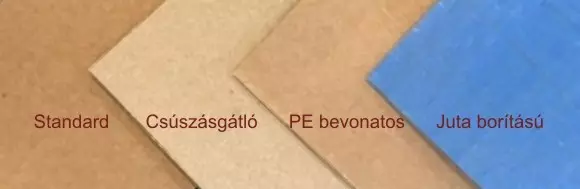 Papír rakodólap típusok Papír rakodólap típusok